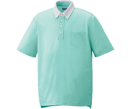 KAZEN ニットシャツ ミントグリーン M KZN238-2 1枚（ご注文単位1枚）【直送品】