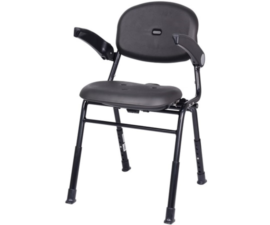 幸和製作所 ユニプラスミドルシャワーチェア ブラック BSU15-BK 1台(ご注文単位1台)【直送品】