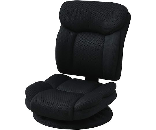 山善（YAMAZEN） 回転座椅子 ローチェア メッシュ ブラック MKL-53M（BK） 1台（ご注文単位1台）【直送品】