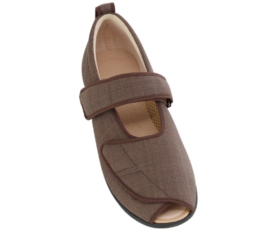 徳武産業 オープンマジックⅢ 9E 片足 右のみ 茶 S 7033 1個（ご注文単位1個）【直送品】