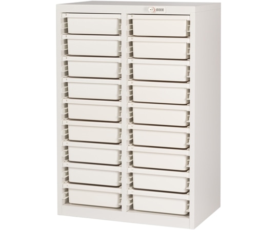 宮成製作所 薬剤保管庫メディロック MLG配薬キャビネット ダイヤル錠 2列 深型9段 ネオホワイト MLGC-218D-W 1台（ご注文単位1台）【直送品】