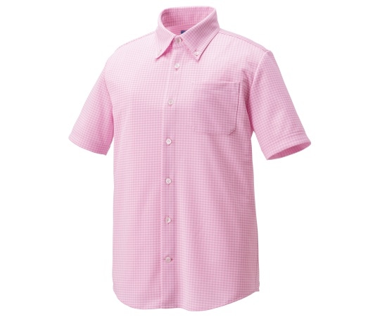 KAZEN ニットシャツ ピンク 4L APK238-13 4L 1枚（ご注文単位1枚）【直送品】