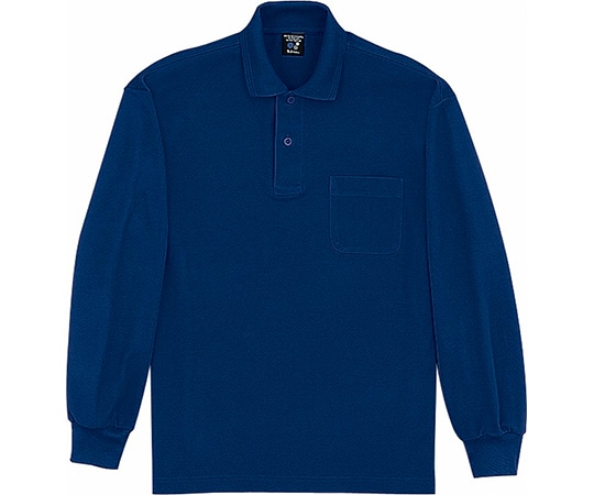 WHISEL（自重堂） 長袖ポロシャツ ネービー SS 47604 1枚（ご注文単位1枚）【直送品】
