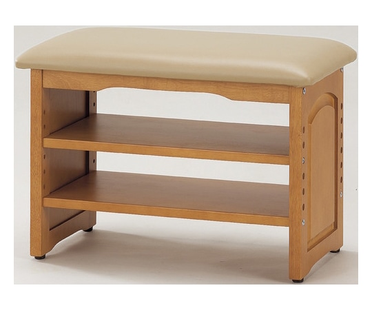 ファミリー・ライフ 木製収納付き玄関ベンチ60cm幅 ガタつき防止付き 03519 1箱（ご注文単位1箱）【直送品】