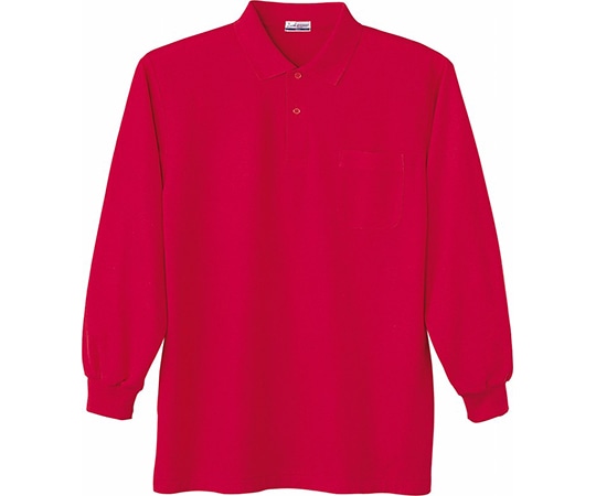 WHISEL（自重堂） 長袖ポロシャツ レッド L 24434 1枚（ご注文単位1枚）【直送品】