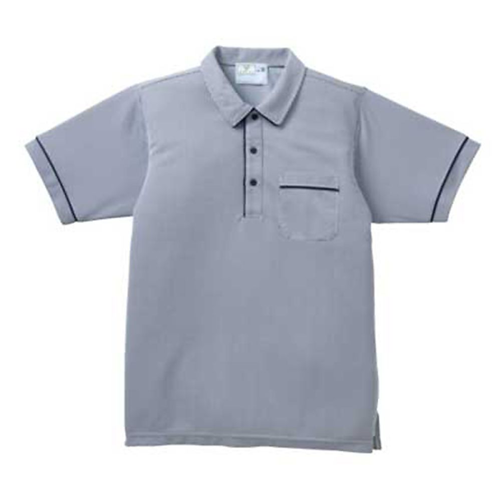 KIRAKU（トンボ） ニットシャツ チェックネイビー 4L（身丈80cm） CR123-09 4L 1枚（ご注文単位1枚）【直送品】