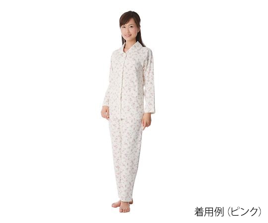 神戸生絲 楽らくパジャマ柄タイプ（スムース） 婦人用 ブルー L No905Lブルー 1着（ご注文単位1着）【直送品】