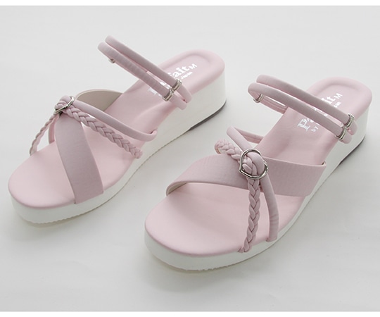 キクスイーサンダル 三つ編みハート2WAYサンダル ピンク L（23.5~24.0cm） 111123 1足（ご注文単位1足）【直送品】