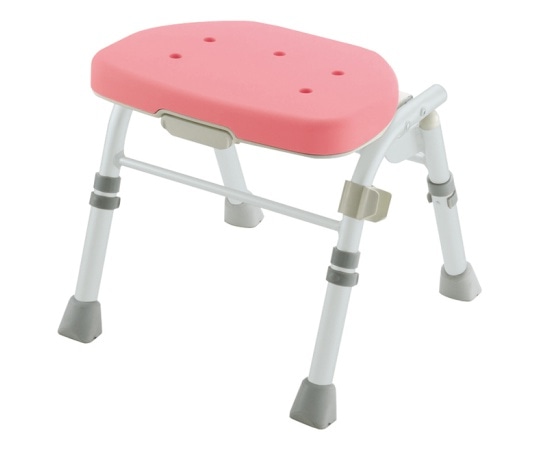 リッチェル 折りたたみシャワーチェア（M型背なし） ピンク 47741 1個（ご注文単位1個）【直送品】