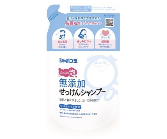シャボン玉販売 無添加せっけんシャンプー 泡タイプ 詰替用 1個(420ml入) 1個(ご注文単位1個)【直送品】