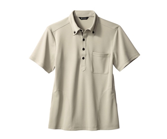 住商モンブラン ニットシャツ 兼用 半袖 ベージュ/ブラウン L 32-5017 1枚(ご注文単位1枚)【直送品】