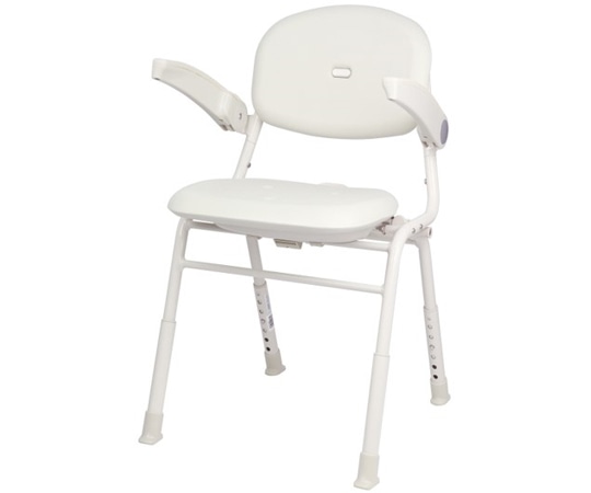 幸和製作所 ユニプラスミドルシャワーチェア ホワイト BSU15-WT 1台（ご注文単位1台）【直送品】