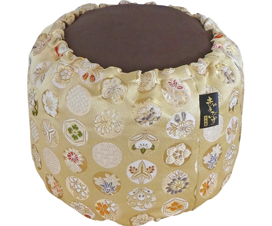 龍野コルク工業 わざまるくん（正座用クッション）西陣織カバー 黄  1個（ご注文単位1個）【直送品】