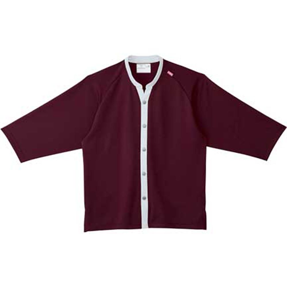 KIRAKU（トンボ） 前開きシャツ ワイン S（身丈65cm） CR801-18 S 1枚（ご注文単位1枚）【直送品】