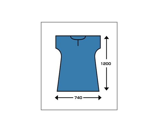 メディテックジャパン 検査用ガウン かぶり型 120cm 1ケース（10枚×10袋入） P-03-120 1ケース（ご注文単位1ケース）【直送品】