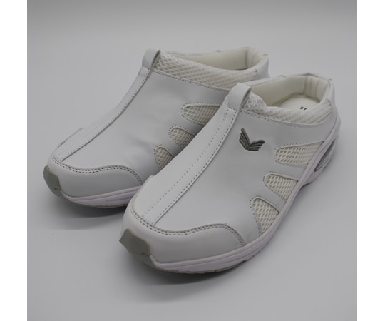 山一 消臭クッションインソール サボシューズ ホワイト 23.5cm 80WH235 1足(ご注文単位1足)【直送品】