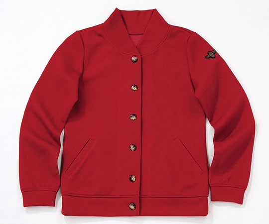 ケアクルー(ナガイレーベン) ブルゾン レッド L CWH2640 1枚(ご注文単位1枚)【直送品】