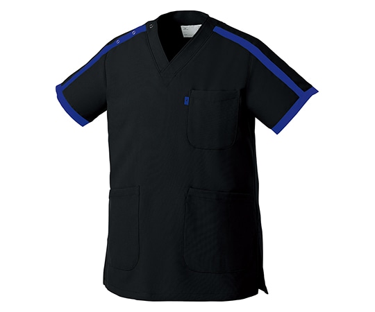 ミズノ（チトセ） 男女兼用スクラブ ブラックブルー 3L MZ0090-C103-3L 1枚（ご注文単位1枚）【直送品】