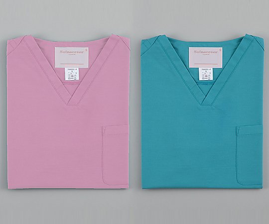 PANTONE（フォーク） スクラブ （男女兼用/右肩ホック式） ピンク/L 7000SC L 1枚（ご注文単位1枚）【直送品】