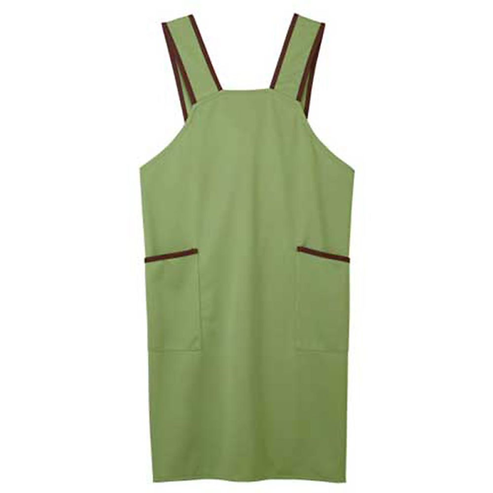 KIRAKU（トンボ） ニットエプロン オリーブ BL（身丈84cm） CR180-42 BL 1枚（ご注文単位1枚）【直送品】