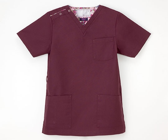 ナガイレーベン 男女兼用スクラブ ボルドー L LBL4372 1枚（ご注文単位1枚）【直送品】