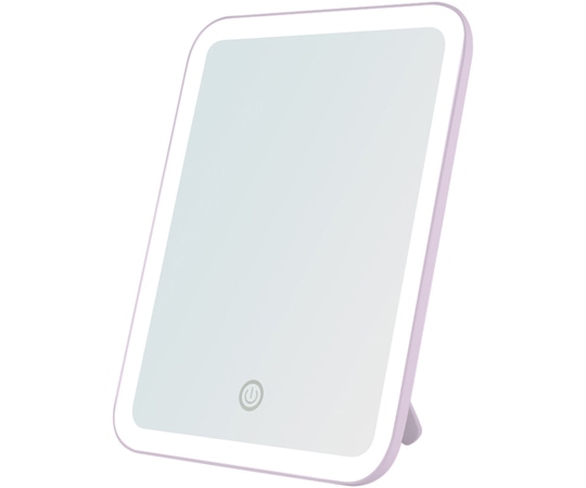 ヤマムラ LEDメイクアップミラー パープル YBM-1730 1個（ご注文単位1個）【直送品】