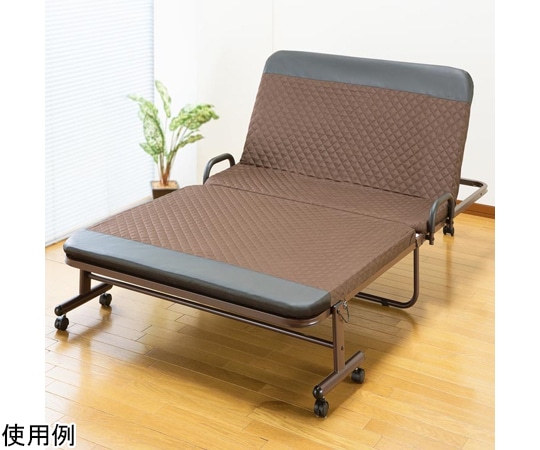 ファミリー・ライフ 収納式リクライニングベッド シングル ブラウン （14段階） 03458 1箱（ご注文単位1箱）【直送品】