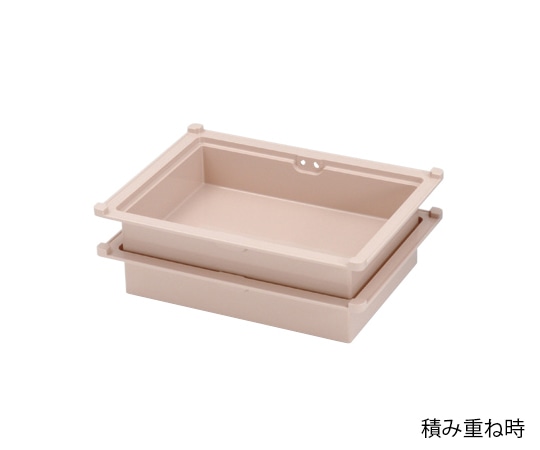 サカセ 注射薬トレー 34-07タイプ（深さ7cm）帯電防止 ピーチ PT34-07 1個（ご注文単位1個）【直送品】