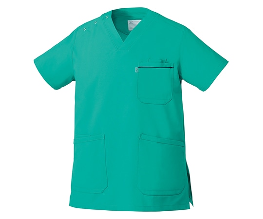 ミズノ（チトセ） 男女兼用スクラブ エメラルドグリーン M MZ0018-C62-M 1枚（ご注文単位1枚）【直送品】