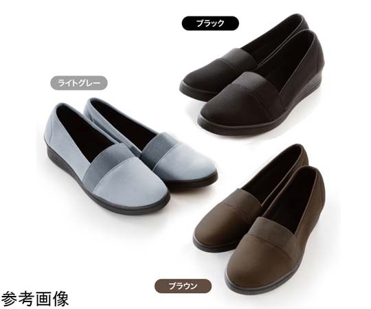 ニーズ 歩きやすい らくらくおでかけパンプス ライトグレー L 1-00032-006 1足（ご注文単位1足）【直送品】