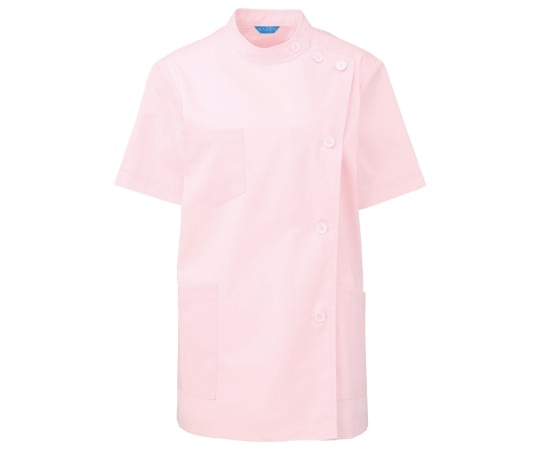 KAZEN レディス医務衣 半袖 ピンク LL 360-33 LL 1枚（ご注文単位1枚）【直送品】