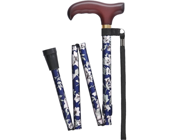 フジホーム ベーシック 折畳 S 花柄青 WB3723 1本（ご注文単位1本）【直送品】