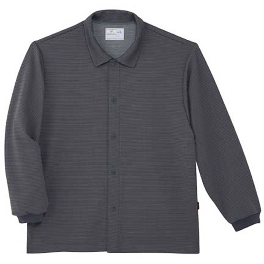 KIRAKU（トンボ） 前開きシャツ グレー M（身丈68cm） CR816-08 M 1枚（ご注文単位1枚）【直送品】