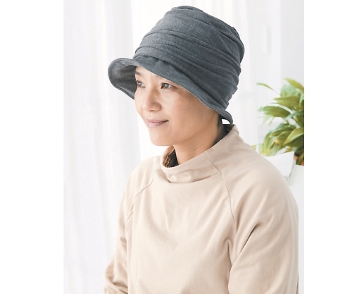 フットマーク 室内帽ふわっと（クシャット） グレー 403053-18 1枚（ご注文単位1枚）【直送品】
