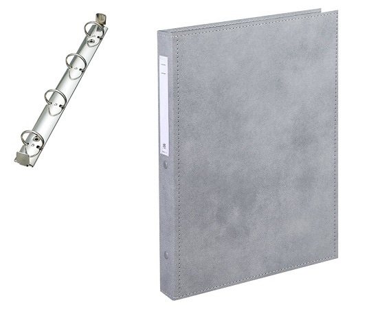 LIHITLAB カルテブック A4・4穴・スタンダード シルバー CY4-4L-6 1冊（ご注文単位1冊）【直送品】