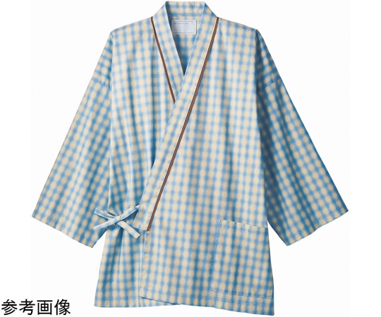 住商モンブラン 患者衣 兼用 8分袖 サックス/ベージュ 3L 59-421 3L 1枚（ご注文単位1枚）【直送品】