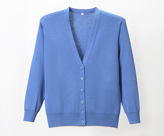 ディーフェイズ 抗ピル長袖カーディガン サックスブルー M D1001 1着(ご注文単位1着)【直送品】