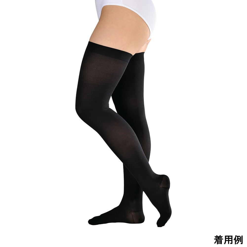 アルケア アンシルクR・2 ストッキング（つま先あり）ブラック L（両足） 18492 1足（ご注文単位1足）【直送品】