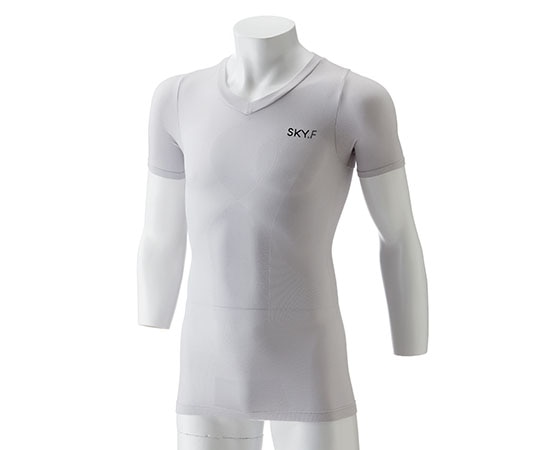 スカイエフ(ナガイレーベン) SKYFメンズトップ Sグレー L SKF7022 1枚(ご注文単位1枚)【直送品】