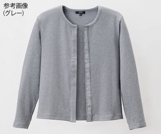 ディーフェイズ スナップボタンカーディガン グレー L S-02 1着（ご注文単位1着）【直送品】