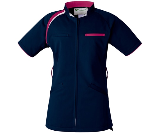 ミドリ安全 作業服 メディカルウェア ベルデクセル スクラブ VEM154上 ダークネイビー×ワイン×シルバーグレー 5Lサイズ VEM154-UE-5L 1着（ご注文単位1着）【直送品】