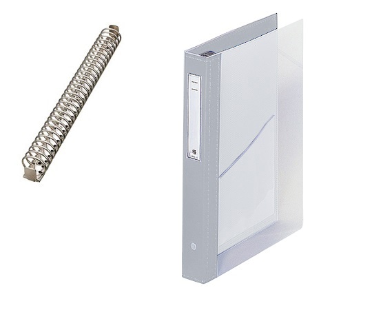 LIHITLAB カルテブック（クリヤー） 30穴タイプ シルバー HB448-6 1冊（ご注文単位1冊）【直送品】