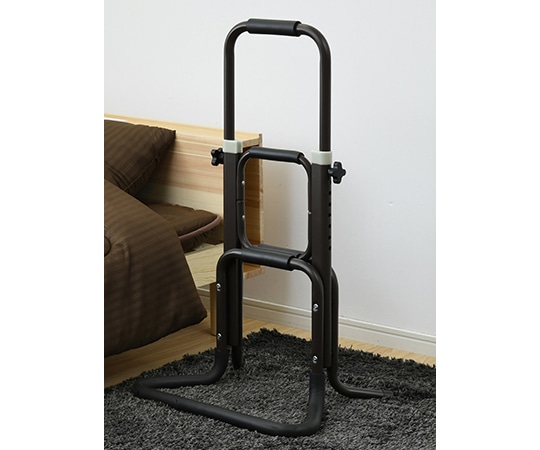 山善(YAMAZEN) 高さが選べる 立ち上がり補助手すり ダークブラウン/ブラック KRST-70(DBR/BK) 1台(ご注文単位1台)【直送品】