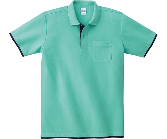 トムス ベーシックレイヤードポロシャツ ミントグリーン×ネイビー SS 195BYP 1着（ご注文単位1着）【直送品】