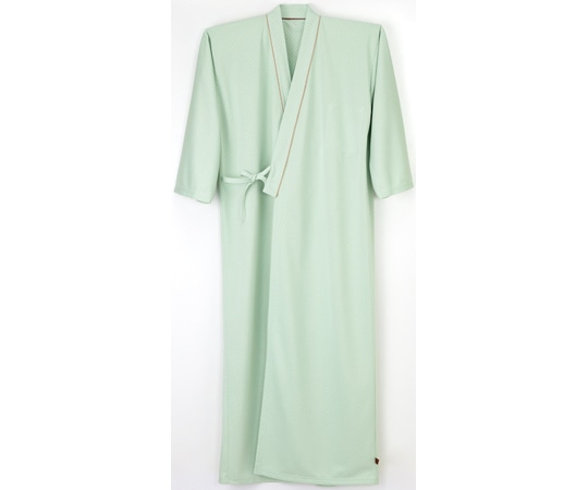 ナガイレーベン 患者衣ゆかた型 グリーン M MG-1520 1枚（ご注文単位1枚）【直送品】