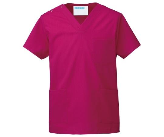 KAZEN スクラブ(男女兼用) マゼンタ L 133-93 L 1枚(ご注文単位1枚)【直送品】