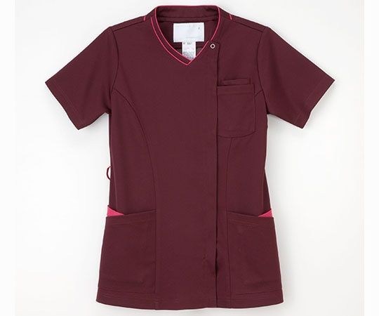 ナガイレーベン 女子スクラブ ボルドー+ピンク LL RF5087 1枚(ご注文単位1枚)【直送品】