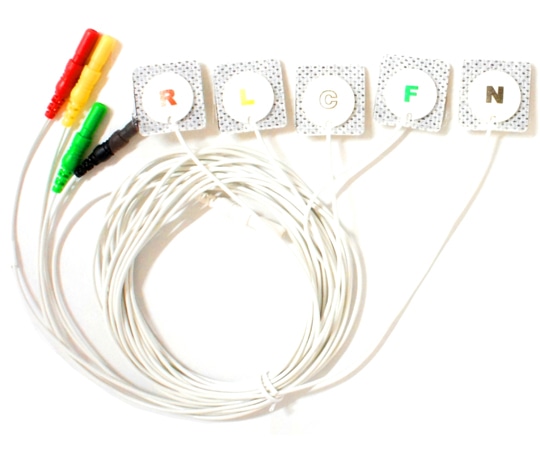 ビットストロング BSディスポーザブルECGリード線付電極 DINアダプター接続用 5電極 IECカラー X線透過 120cm 5個入 V0015-C0485I 1袋（ご注文単位1袋）【直送品】