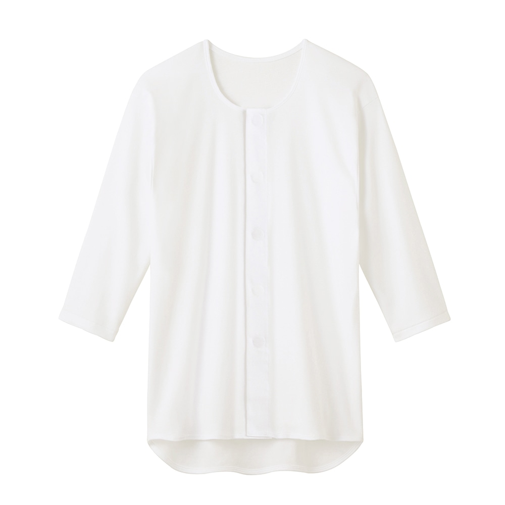 グンゼ（肌着） 紳士7分袖ワンタッチシャツ ホワイト LL HWC119 1枚（ご注文単位1枚）【直送品】