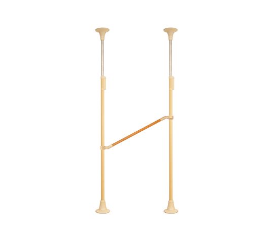 DIPPERホクメイ ベスポジBPZ 丸ベース レギュラーH型 木手すり 曲げ900 セット BPZ-H2100-11 1個（ご注文単位1個）【直送品】